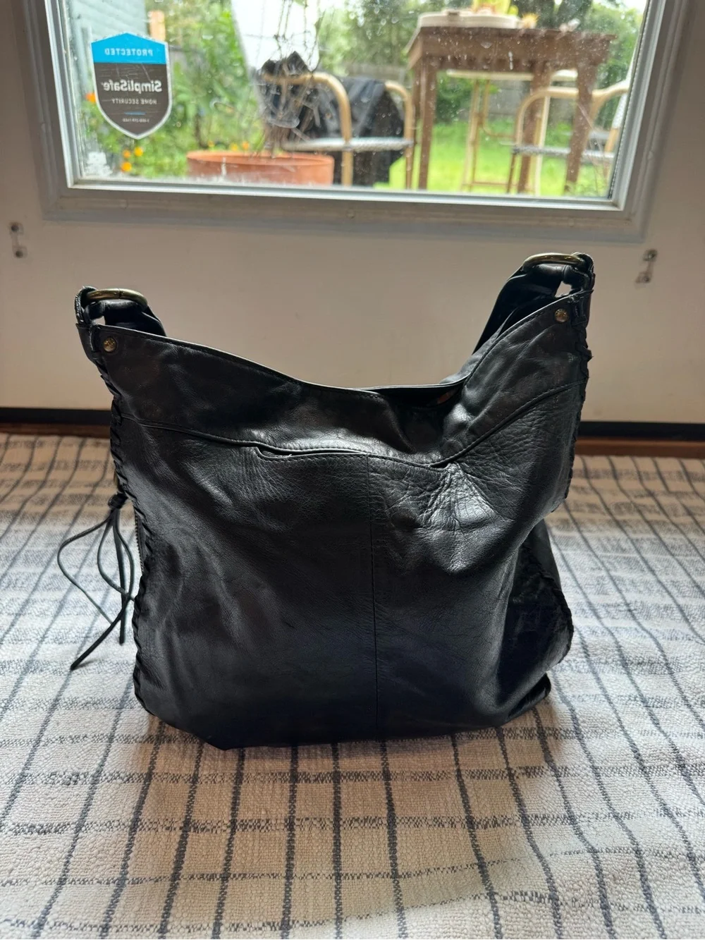 Hobo Black Leather Slouchy Purse